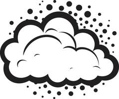 torbellino fraseología arte pop cómic burbuja globo broma arte pop habla nube en negro vector