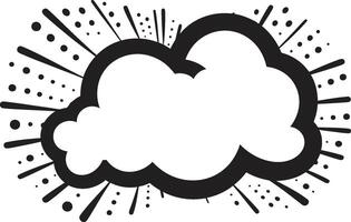 Comic Creation PopArt Speech Cloud Expressive Encounter Dynamic Black Bubble vector