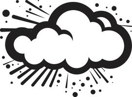 palabra mundo maravilloso arte pop habla nube emblema en torbellino palabras negrita negro cómic burbuja vector