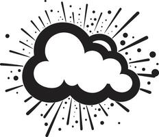 Word Wonderland ic PopArt Speech Cloud Emblem Whirlwind Words Dynamic Black Comic Bubble vector