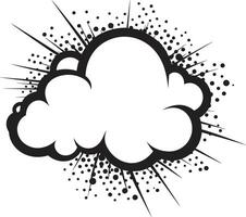 Word Wonderland Dynamic Black Speech Cloud Comic Expressionism Bold PopArt Bubble Emblem vector