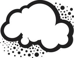 Lively Lex ic PopArt Comic Cloud Emblem Whirlwind Wording Dynamic Black Speech Cloud vector