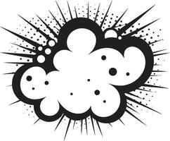 Ink Splash Bubble Retro PopArt Speech Cloud Bold Banter ic Black Speech Bubble Emblem vector