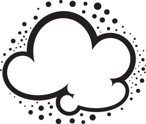 Captivating Chat Dynamic Black Comic Bubble Word Wonderland Retro PopArt Speech Cloud Emblem