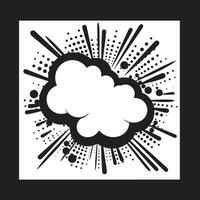 Expressive Encounter ic PopArt Speech Cloud Comic Creation Dynamic Black Speech Bubble vector