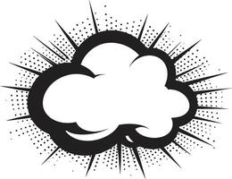 animado idioma ic arte pop cómic nube caprichoso juego de palabras arte pop habla nube emblema vector