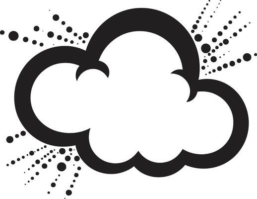 Ink Splash Bubble Retro Black Speech Cloud Emblem Expressive Encounter ic PopArt Speech Cloud
