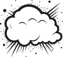 negrita globo ic negro habla burbuja emblema expresivo intercambiar arte pop habla nube en negro vector