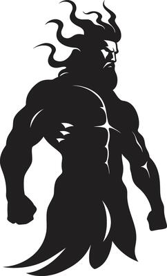 Neptunian Nobility Poseidons Black Emblem in 80 Words Trident Triumph Poseidons ic Black Emblematic in 80 Words