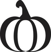 Sinister Shadows Elegant Pumpkin in Black Midnight Harvest Black of Pumpkin vector