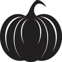 obsesionado cosecha negro calabaza seductor otoño elegante negro calabaza vector