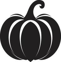 Harvest Moon Pumpkin in Black Creepy Carvings Black Pumpkin vector