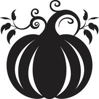 Siniestro tallado calabaza en elegante negro cosecha matices negro ic calabaza vector