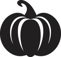 obsesionante cosecha negro calabaza seductor otoño elegante negro calabaza vector