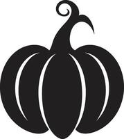 Alluring Autumn Black Pumpkin Creepy Carving Elegant of Black Pumpkin vector