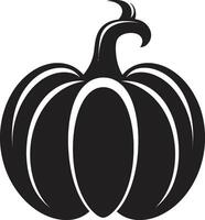 Haunting Harvest Elegant of Black Pumpkin Ghostly Glow Black of Pumpkin in vector