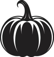 Ghostly Gourds Black of Pumpkin in Eerie Essence Minimalistic Pumpkin in Black vector
