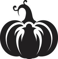 Frightful Flourish Black ic Pumpkin Harvest Moon Pumpkin in Black vector