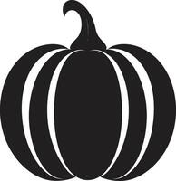 Haunted Harvest Black of Pumpkin in Eerie Essence Minimalistic Pumpkin in Black vector