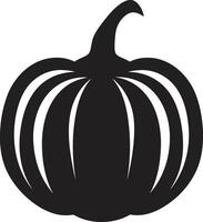 Phantom Pumpkin Elegant of Black Pumpkin Autumn Abstraction Minimalistic Pumpkin in Black vector