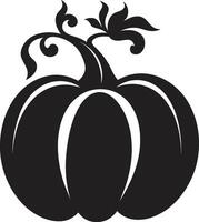 Frightful Flourish Black ic Pumpkin Harvest Moon Pumpkin in Black vector