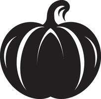 fantasmal calabaza elegante de negro calabaza siniestro squash negro de calabaza en vector