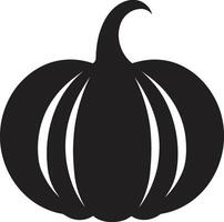 obsesionado cosecha negro calabaza seductor otoño elegante negro calabaza vector