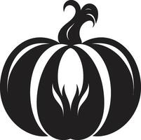 Spine Chilling Shapes ic Pumpkin in Black Ghostly Gourds Black of Pumpkin in vector