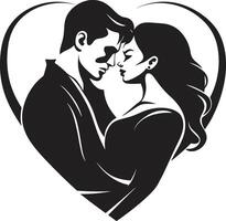 Bewitching Bond Black for Seductive Couple Tempting Twosome Black Seductive Couple vector