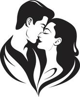 Magnetic Romance Black Seductive Couple Intimate Allure Black for Seductive Couple in vector