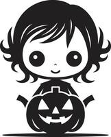 poción haciendo calabaza linda Víspera de Todos los Santos duende risitas en abundancia Víspera de Todos los Santos personaje elemento vector