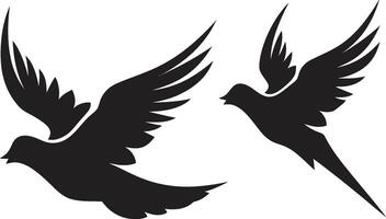 Loving Wings of a Dove Pair Eternal Elegance Dove Pair Emblem vector