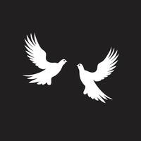 Pair of Peace Emblem of a Dove Pair Wings of Unity Dove Pair Element vector