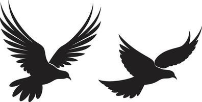 Celestial Connection Dove Pair Emblem Flight of Love of a Dove Pair vector