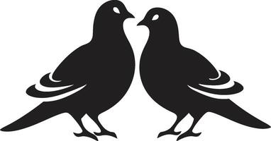 Serenade in Flight Dove Pair Element Divine Duet of a Dove Pair vector