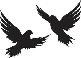 Love in Flight Dove Pair Element Eternal Elegance of a Dove Pair vector