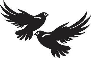 Eternal Elegance Dove Pair Element Heavenly Harmony of a Dove Pair vector