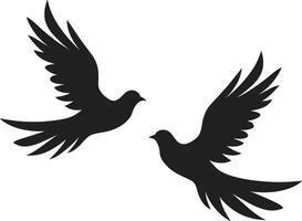 Divine Duet of a Dove Pair Endless Embrace Dove Pair vector