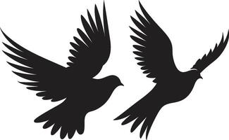 Eternal Unity of a Dove Pair Heavenly Harmony Dove Pair Element vector