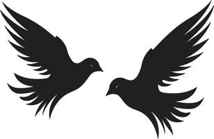 Loves Flight Path of a Dove Pair Infinite Embrace Dove Pair Element vector