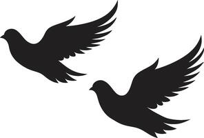 Flight of Love Dove Pair Heavenly Harmony of a Dove Pair vector