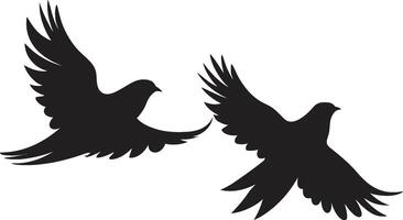 Eternal Elegance Emblem of a Dove Pair Pair of Serenity Dove Duo vector