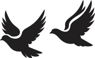 interminable abrazo paloma par con alas susurros de un paloma par vector