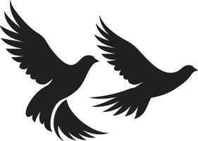 Eternal Elegance Emblem of a Dove Pair Pair of Serenity Dove Duo vector