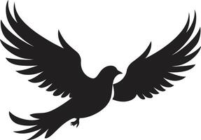 plumado Unión de un paloma par vuelo de compasión paloma par elemento vector