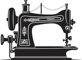 Noir Needlecraft Black for Crafty Sewing Machine Tailored Tapestry Black for Sewing Machine Emblem vector