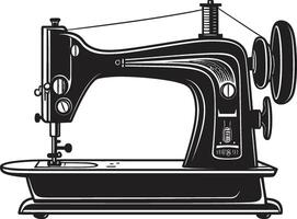 Noir Needlepoint Black for Elegant Sewing Machine Needlecraft Noir Black for Sewing Machine Emblem vector