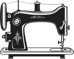 StitchCraft Symphony Black for Noir Sewing Machine in Majestic Predator Black for Shark vector