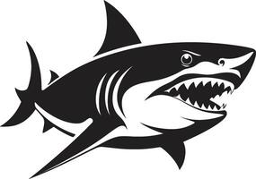 submarino guardián negro ic tiburón en pulcro depredador elegante para negro tiburón vector