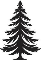 alegre y brillante adornos Navidad árbol conjunto Clásico adornado pinos nostálgico ilustraciones vector